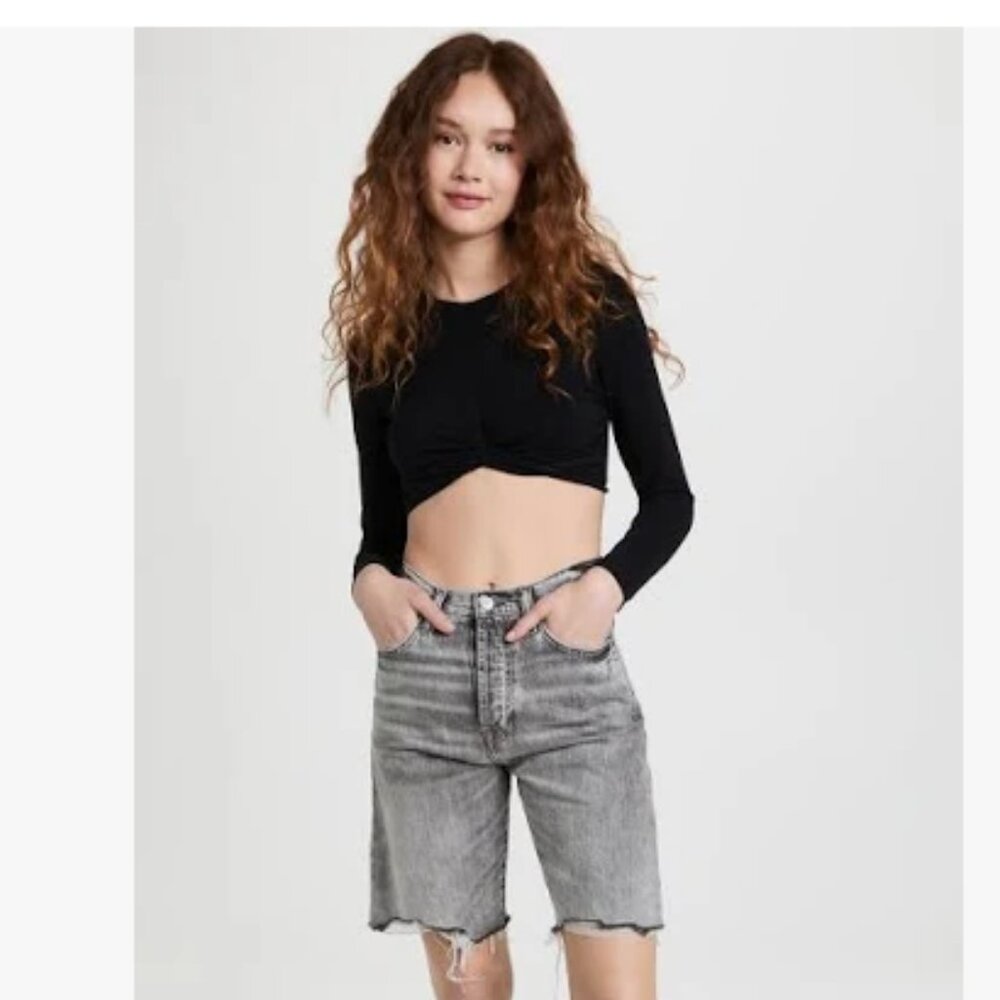 NWT 7 For All Mankind  Easy James Shorts in Fern Grey